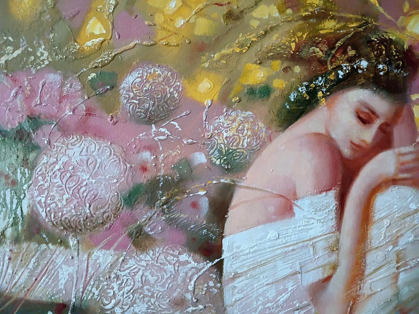 Abstract oil painting White dream Anatoly Tarabanov