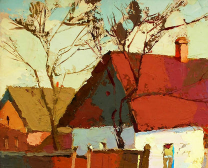 Oil painting Warm March Egor Shvachunov