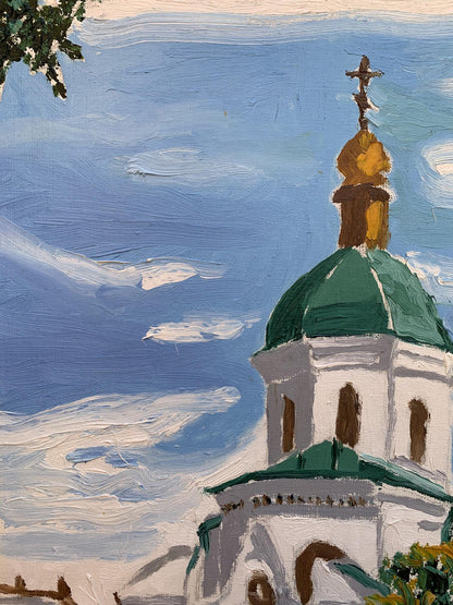 Oil painting City Church Oleksandr Gukalov