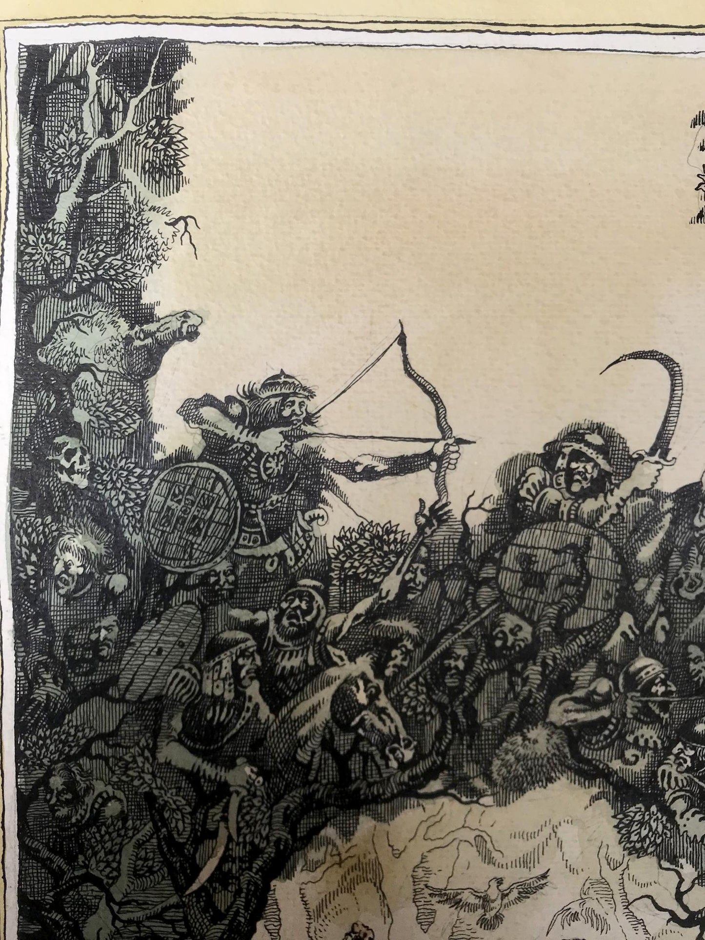 Watercolor painting Meeting with the prophet Alexander Arkadievich Litvinov