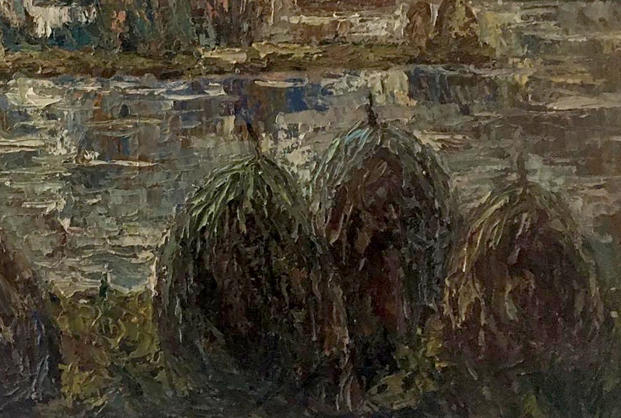 Oil Painting Nature Landscape Village landscape 