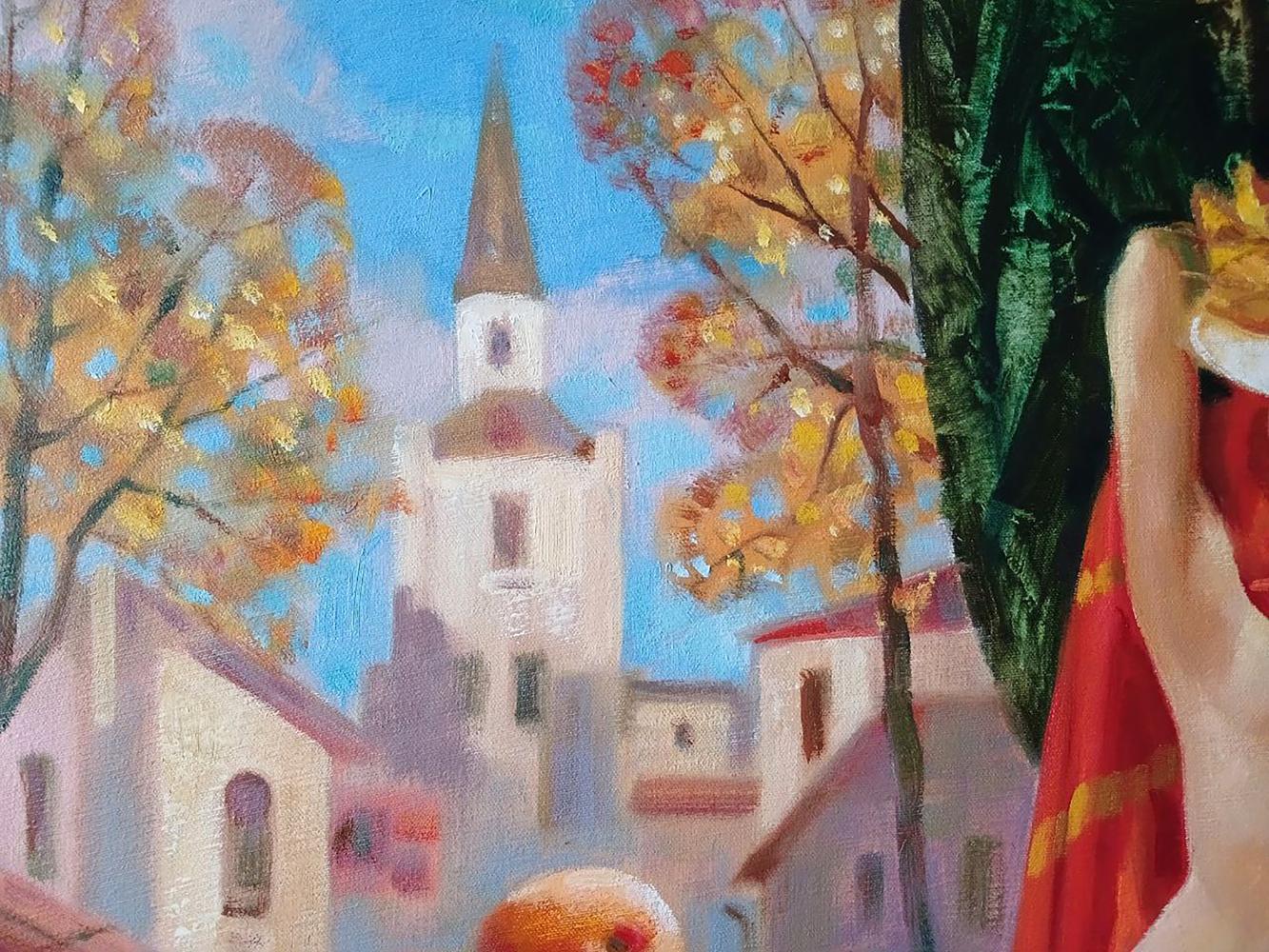 Abstract oil painting Golden autumn Anatoly Tarabanov