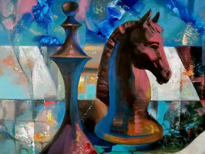 Abstract oil painting Queen Anatoly Tarabanov