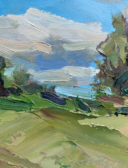 Oil Painting Spring countryside