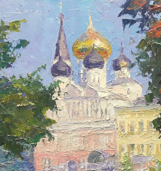 Oil painting Odessa. Fountain near the temple Serdyuk Boris Petrovich