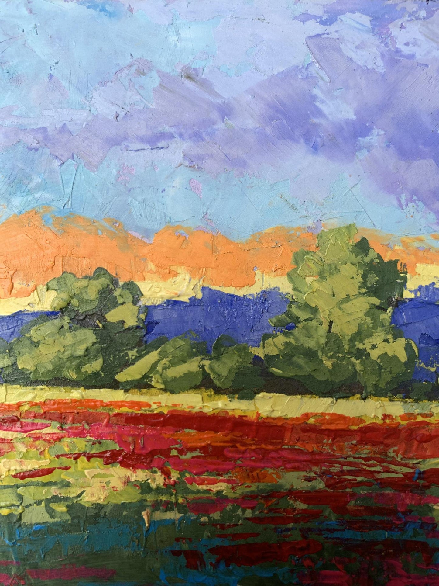 Oil painting Orange glow V. Zadorozhnya