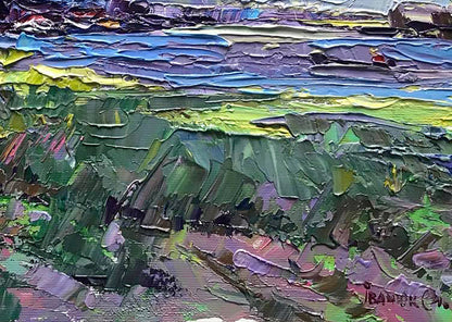 The atmosphere of a windy day is depicted in Alex Ivanyuk's oil artwork