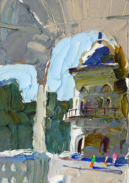 Oil painting In the mountains Egor Shvachunov