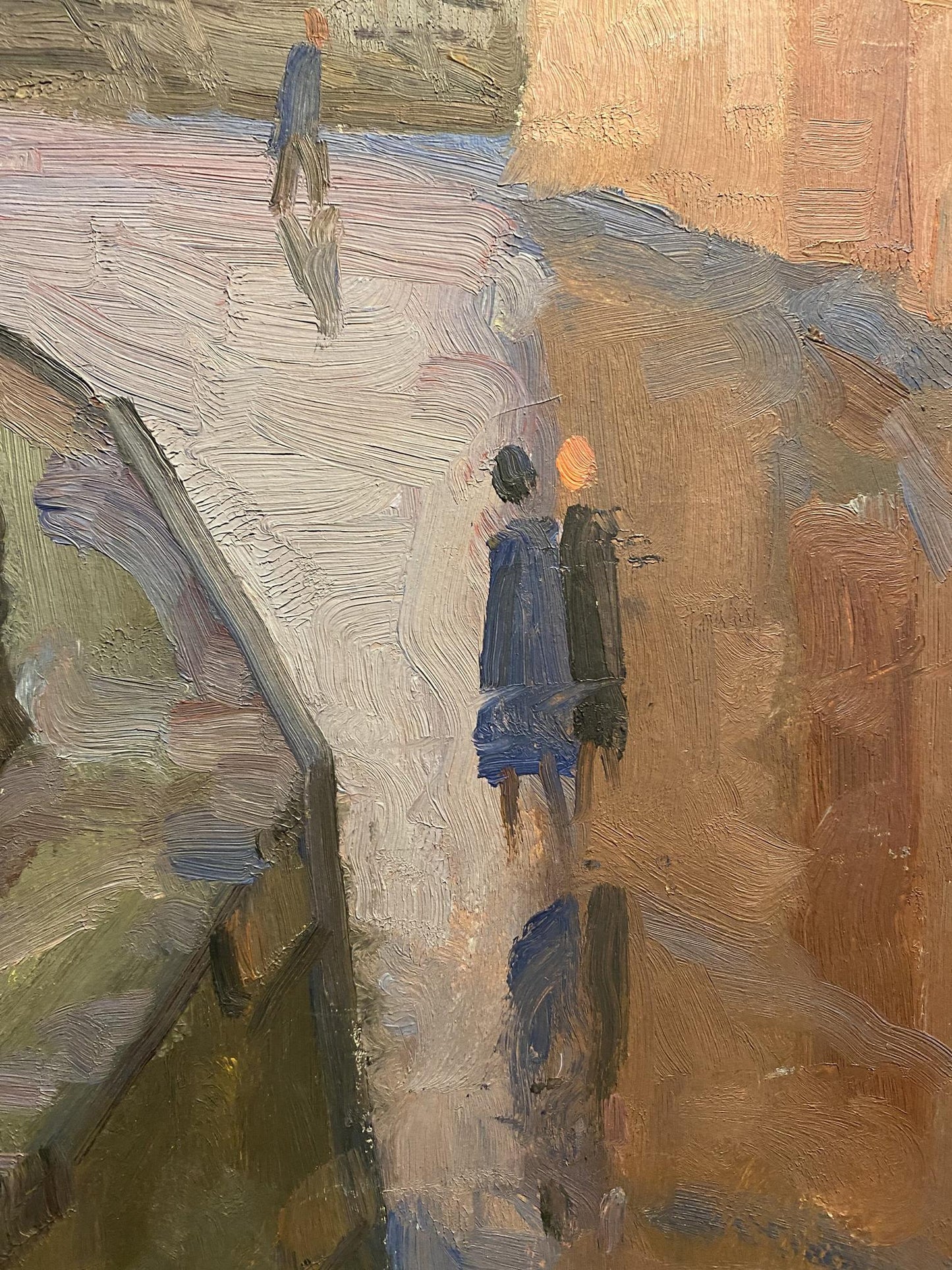 Oil painting Street bustle Nikolai Hrustalenko