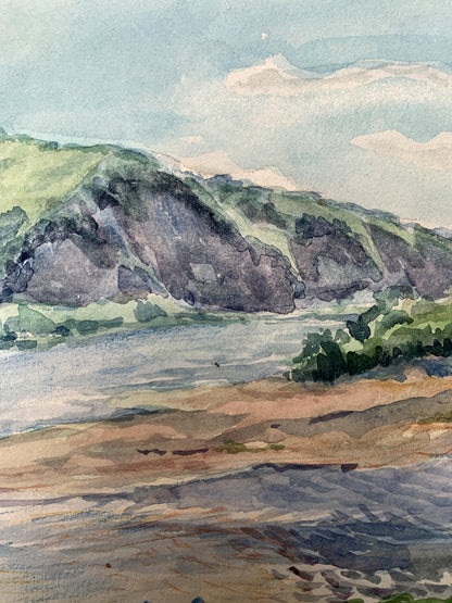 Watercolor painting Mountain stream O. Umansky