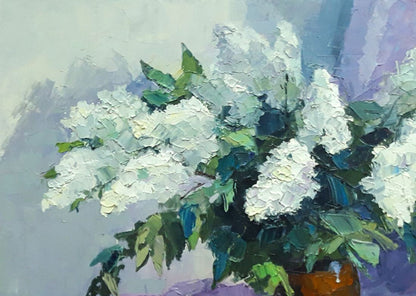 Oil painting White lilac Serdyuk Boris Petrovich