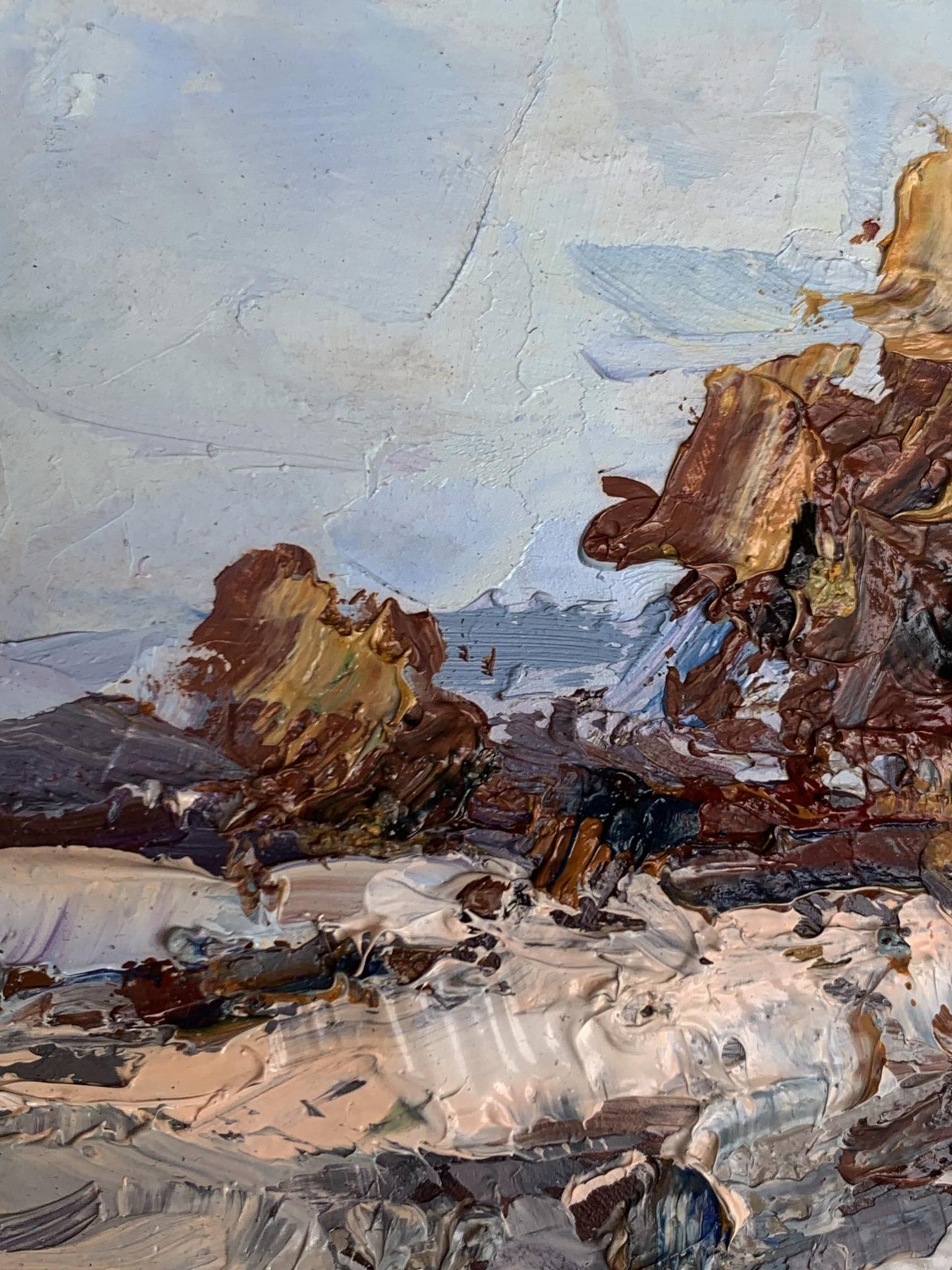 Oil painting Winter road Oleksiyander Cherednichenko
