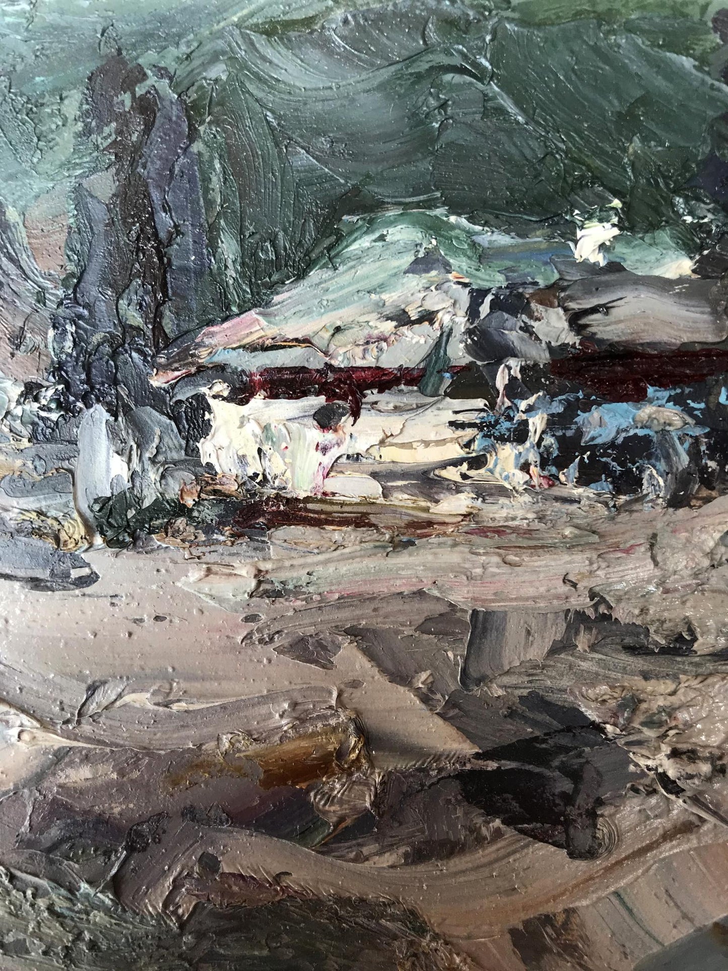 Oil painting Night countryside