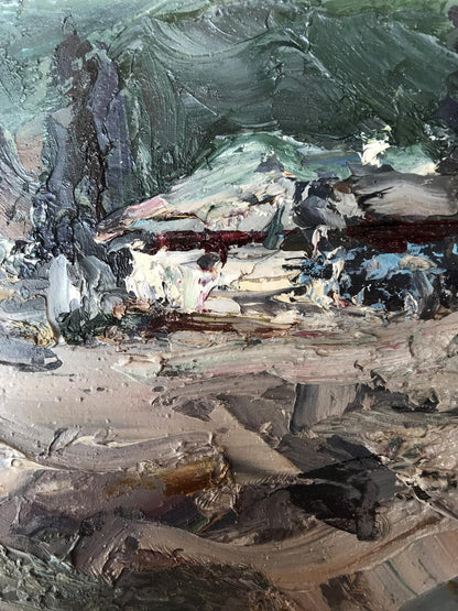 Oil painting Night countryside