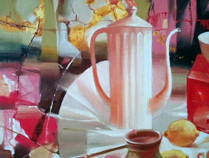 Abstract oil painting Delicious coffee Anatoly Tarabanov