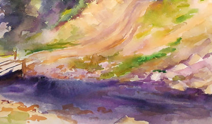 Watercolor painting Bridge Serdyuk Boris Petrovich №SERB 680