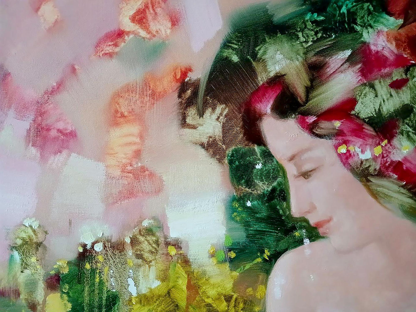 Abstract oil painting Eve Anatoly Tarabanov