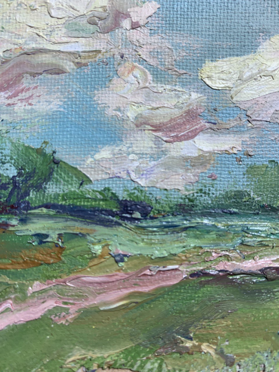 Oil painting showcasing a summer windy day by Alexander Cherednichenko