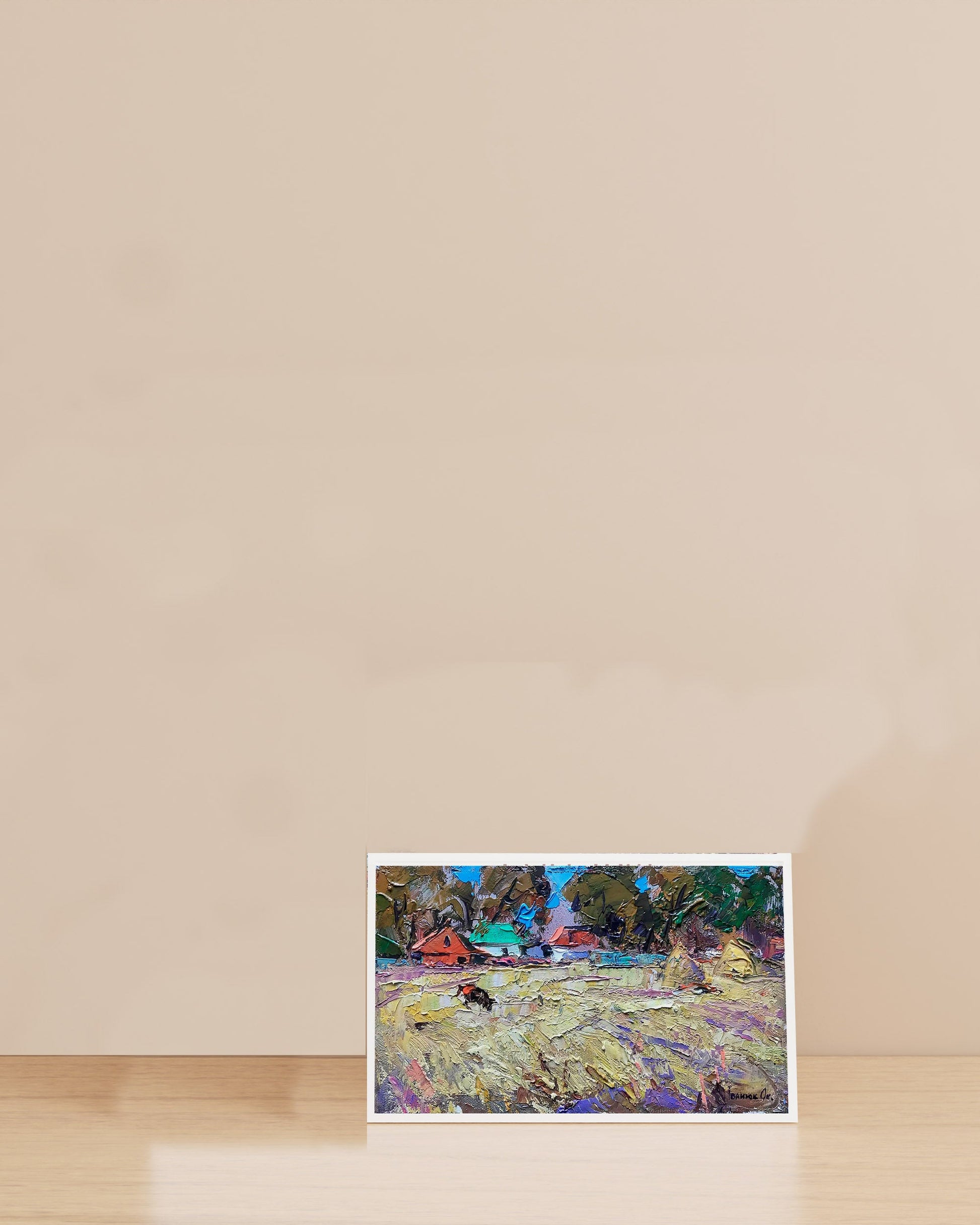 Oil painting pasture