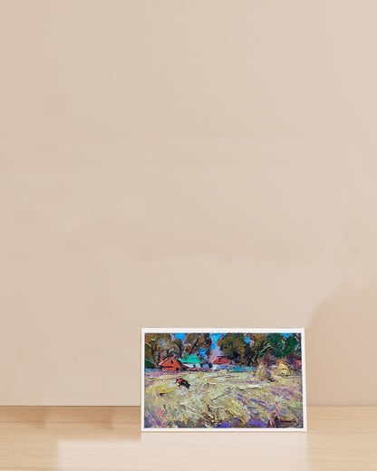 Oil painting pasture