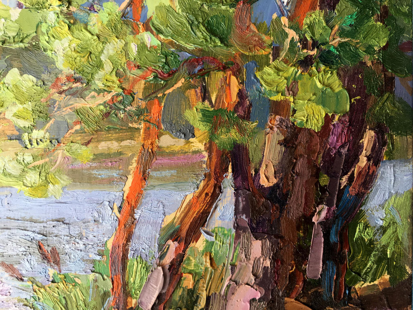 Oil painting Near the lake Batrakov Vladimir Grigorievich