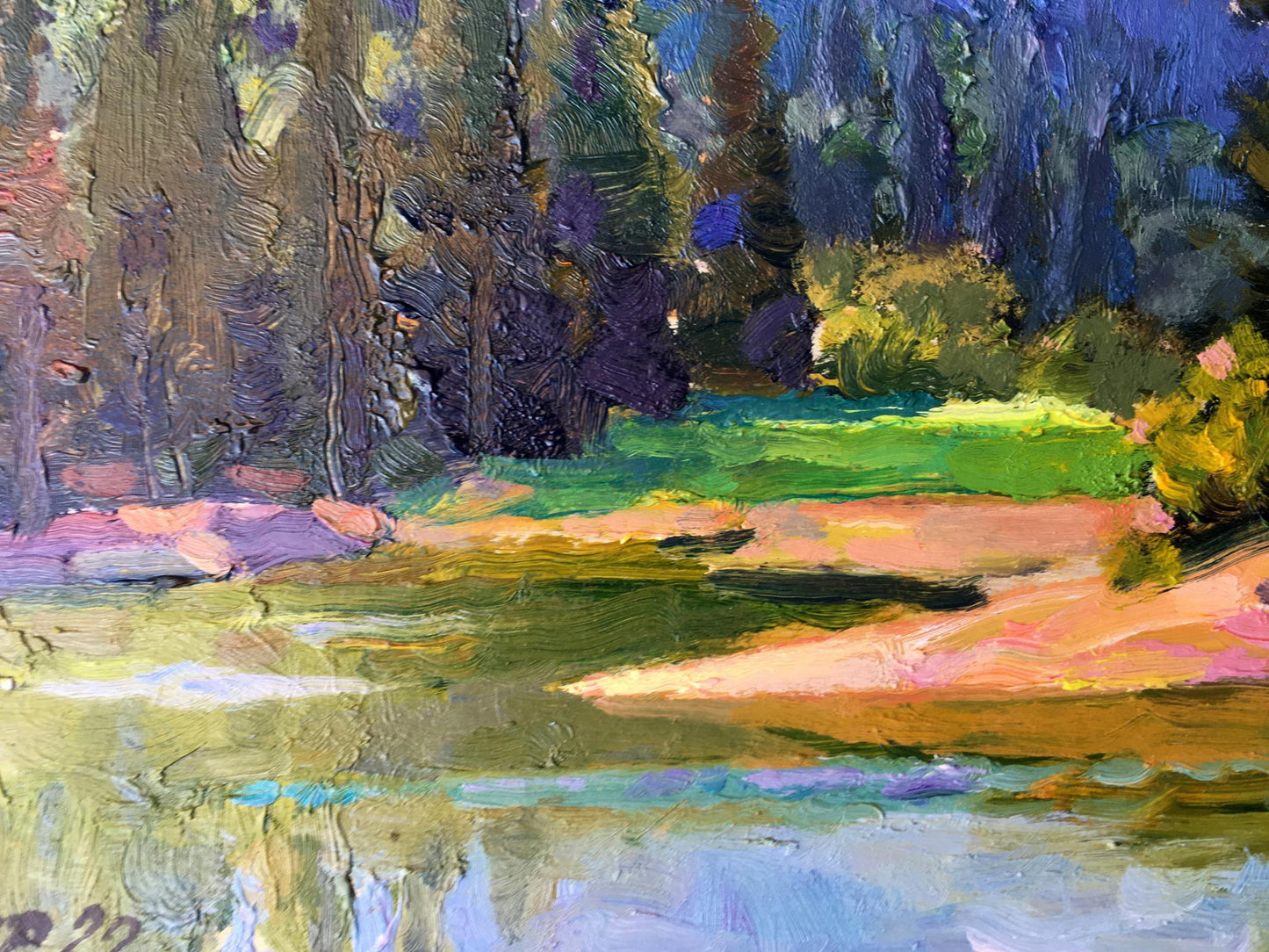 Oil painting Forest landscape Batrakov Vladimir Grigorievich