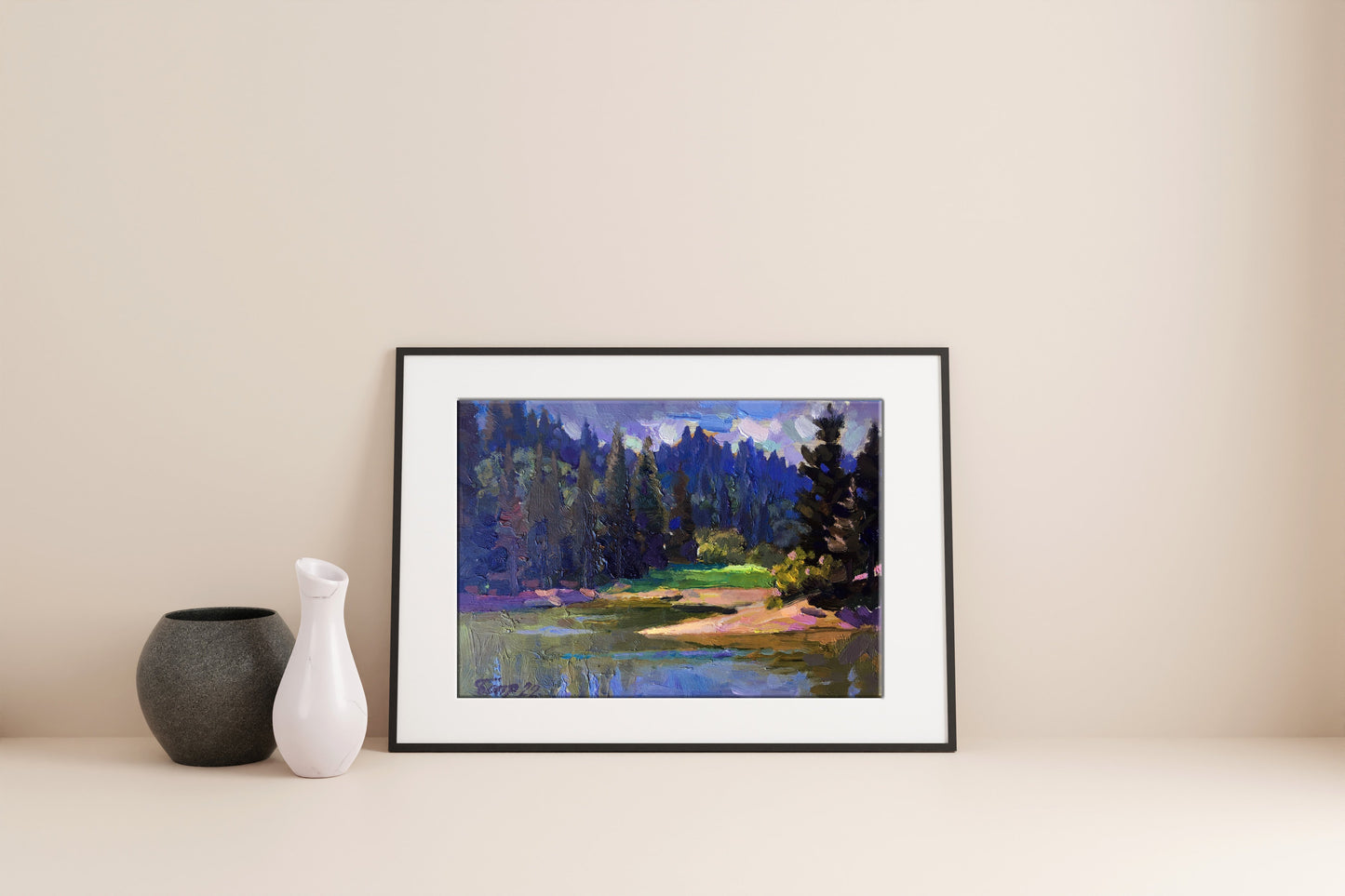 Oil painting Forest landscape Batrakov Vladimir Grigorievich