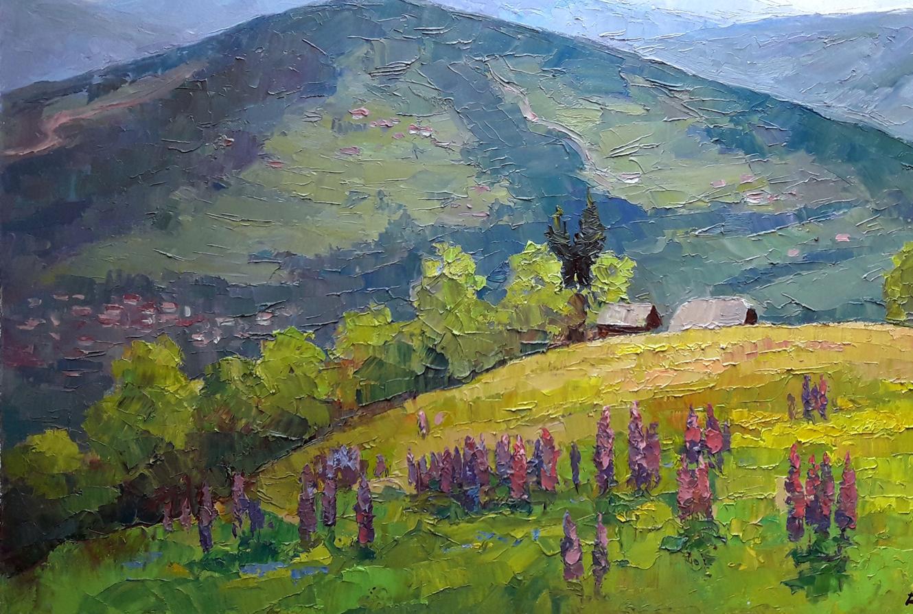 Oil painting Lupine Serdyuk Boris Petrovich