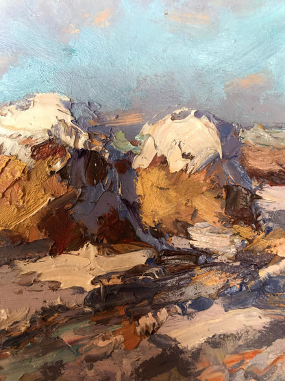 oil landscape winter