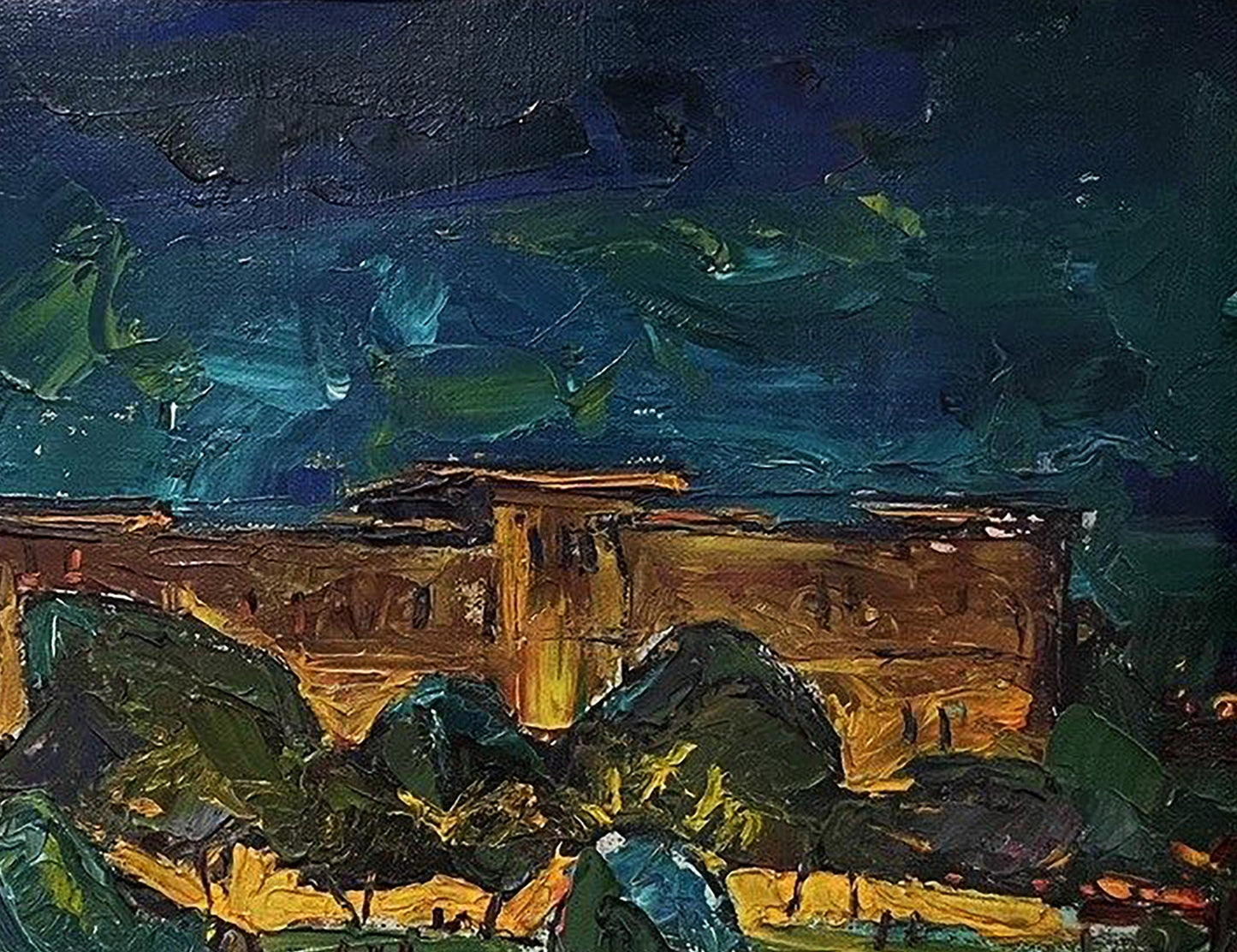 Oil painting Night Istanbul Oleksandr Andreev