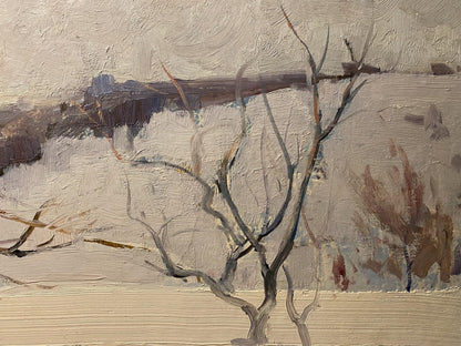 Oil painting Winter landscape Georgiy Petrov