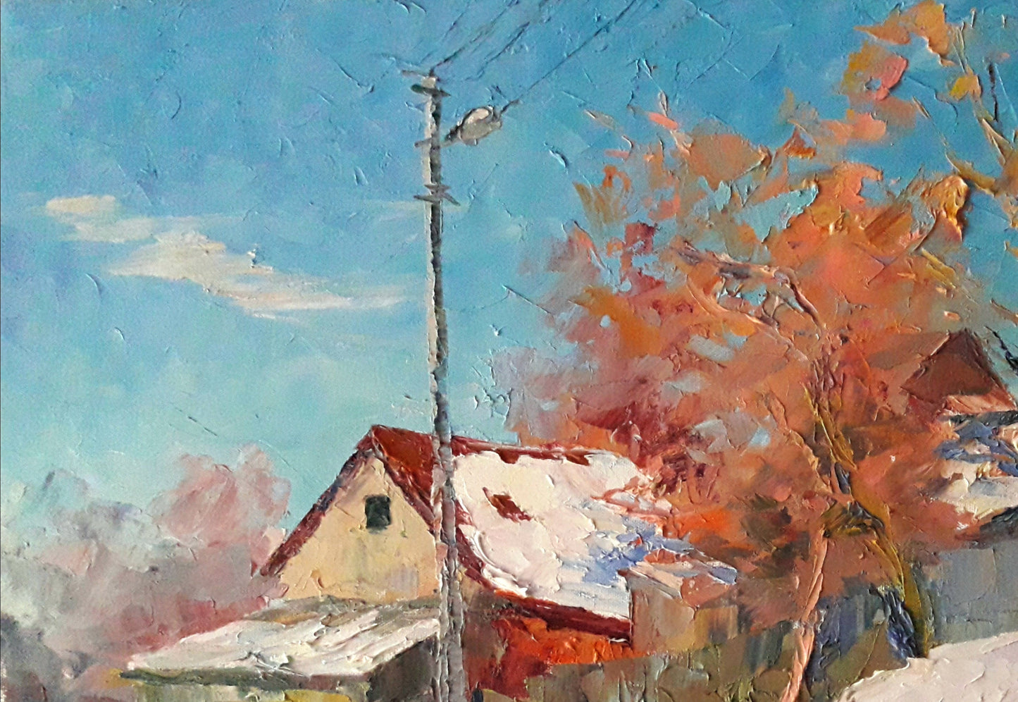 Oil painting Winter lane Serdyuk Boris Petrovich