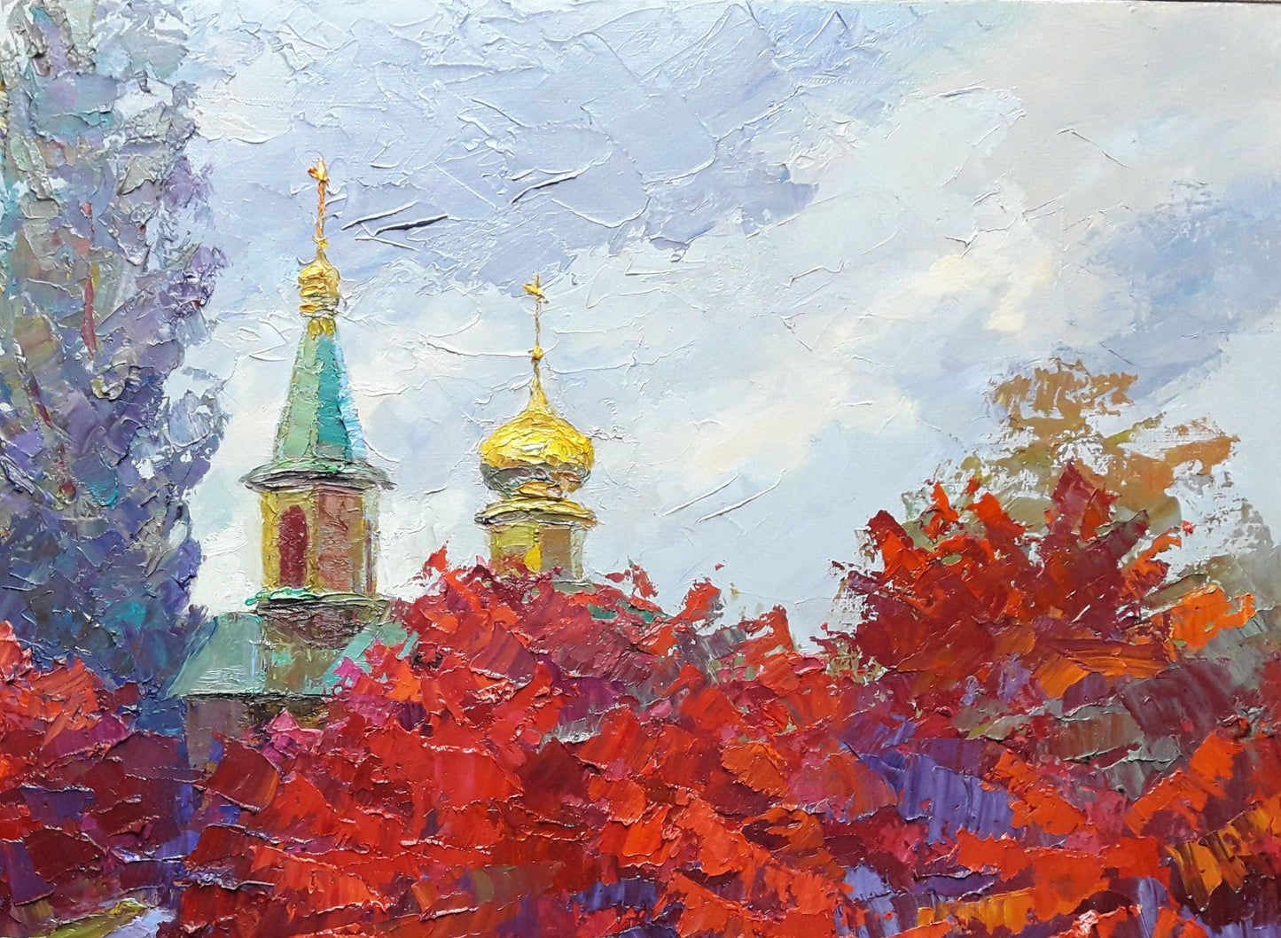 Oil painting Crimson alley Serdyuk Boris Petrovich