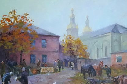 Oil painting Street of Old Kremenchug Serdyuk Boris Petrovich