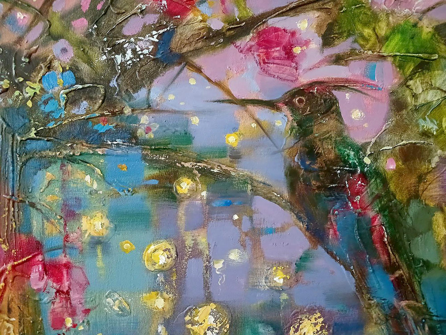 Abstract oil painting Kupala night Anatoly Tarabanov