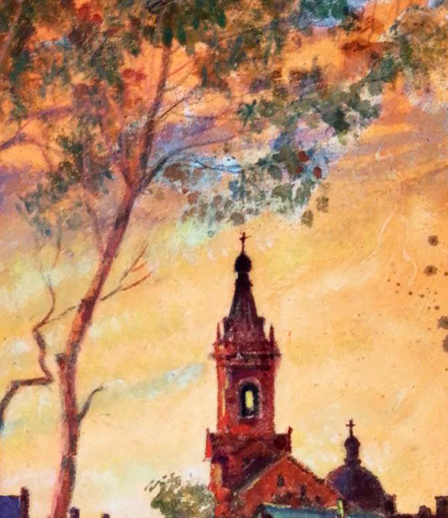 Oil painting Old church in the village Anatolii Duhnevich