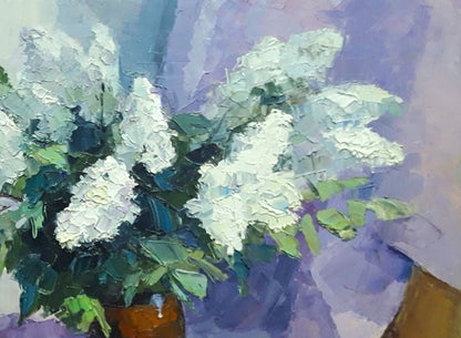 Oil painting White lilac Serdyuk Boris Petrovich