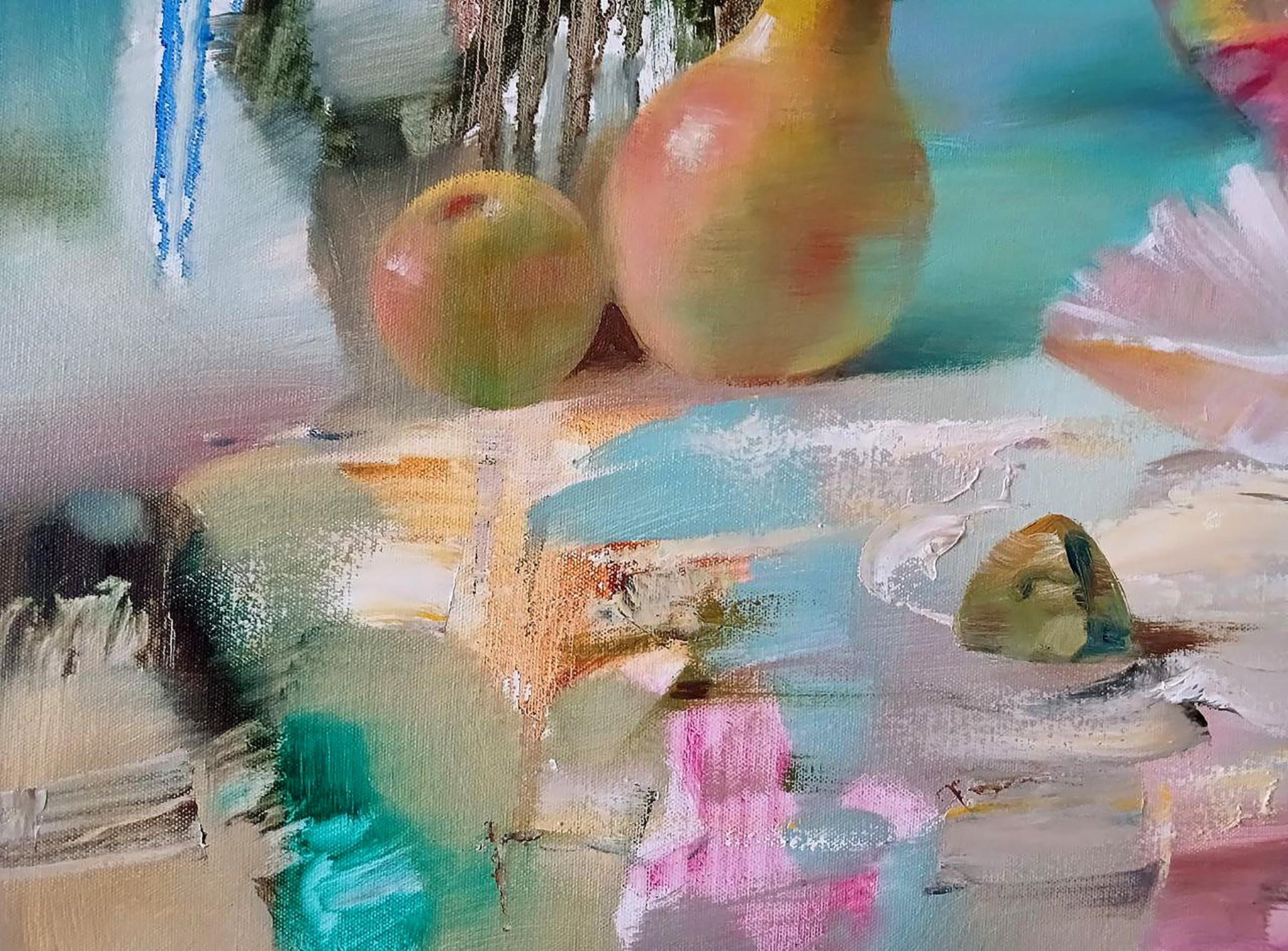 Abstract oil painting still life