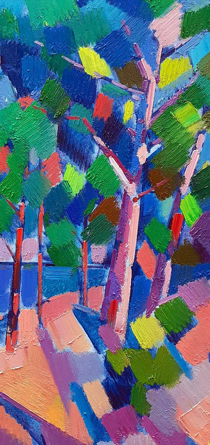 Oil painting Summer landscape Peter Dobrev