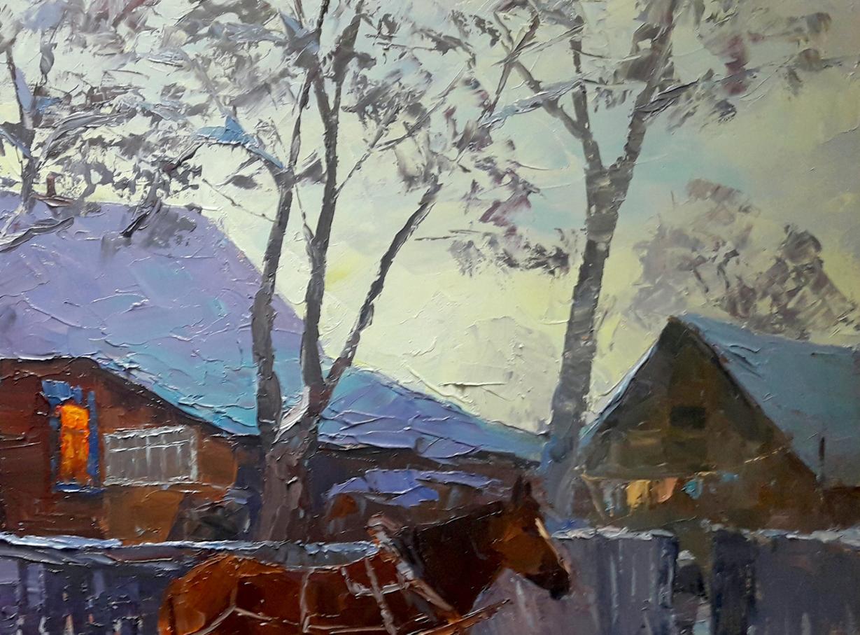 Oil painting The village of Gremyach Serdyuk Boris Petrovich
