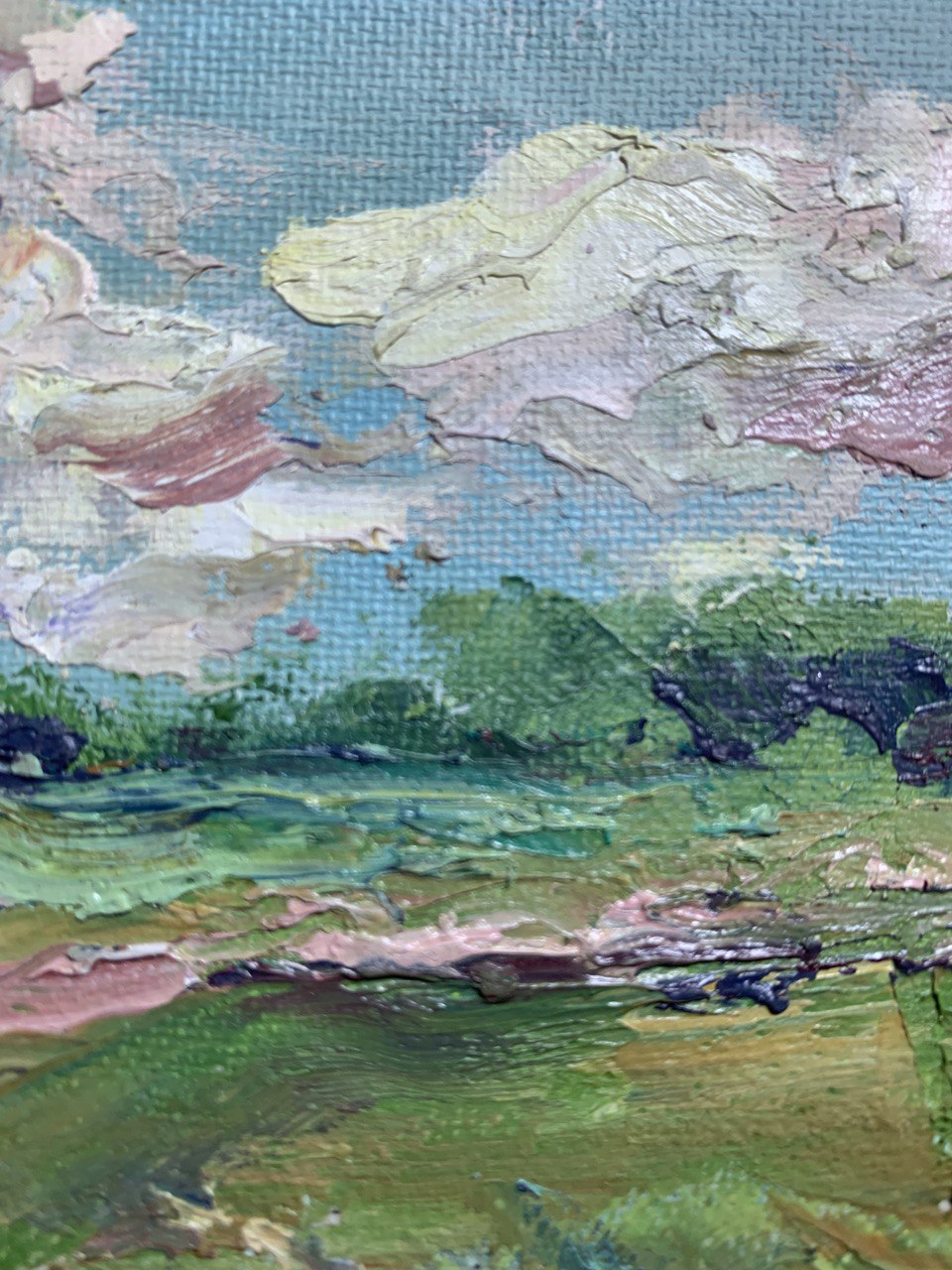 Alexander Cherednichenko's oil artwork portraying a summer windy day