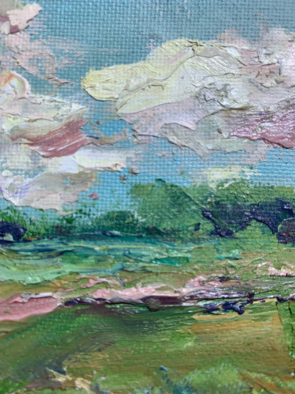 Alexander Cherednichenko's oil artwork portraying a summer windy day