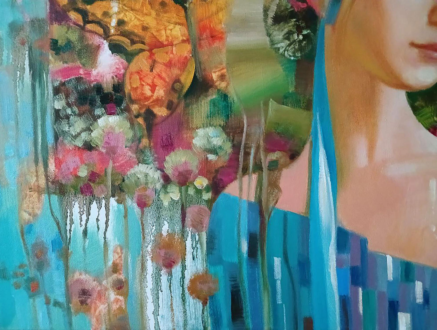 Abstract oil painting White rose Anatoly Tarabanov