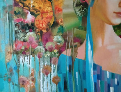 Abstract oil painting White rose Anatoly Tarabanov