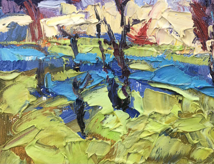 Oil Painting Nature Landscape Village landscape Art 