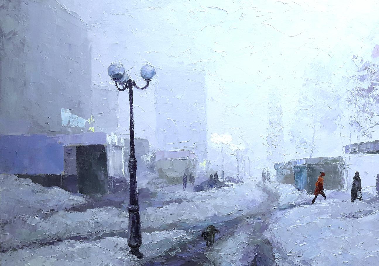 Oil depiction of fog by Boris Petrovich Serdyuk