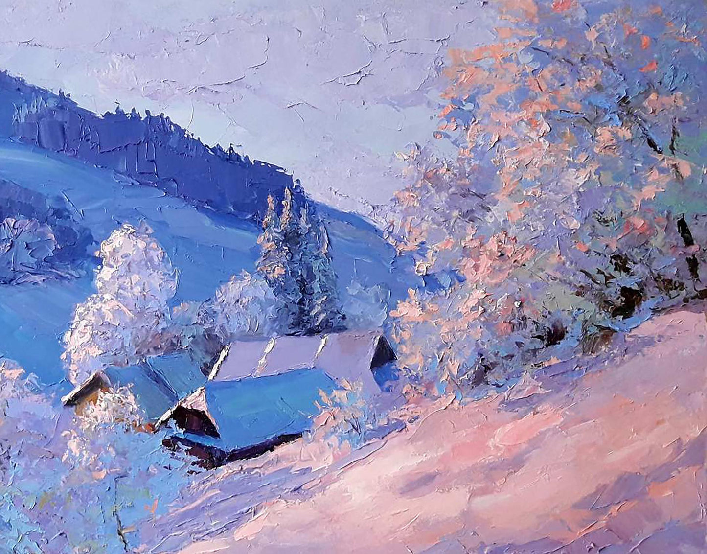 Oil painting Winter evening Serdyuk Boris Petrovich №SERB 505