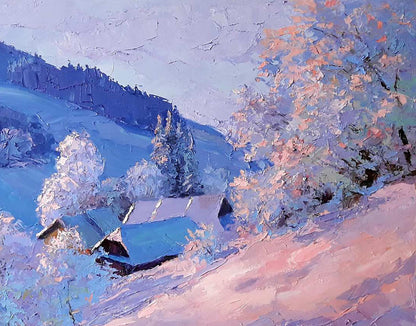 Oil painting Winter evening Serdyuk Boris Petrovich №SERB 505