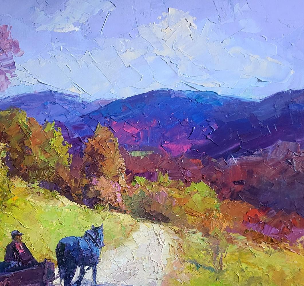 Oil painting Mountain road Boris Serdyuk