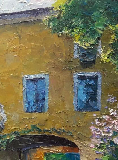 Oil painting Odessa courtyard Serdyuk Boris Petrovich